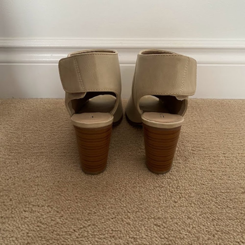 Call It Spring Cream Open Toe Heels - Picture 3 of 7